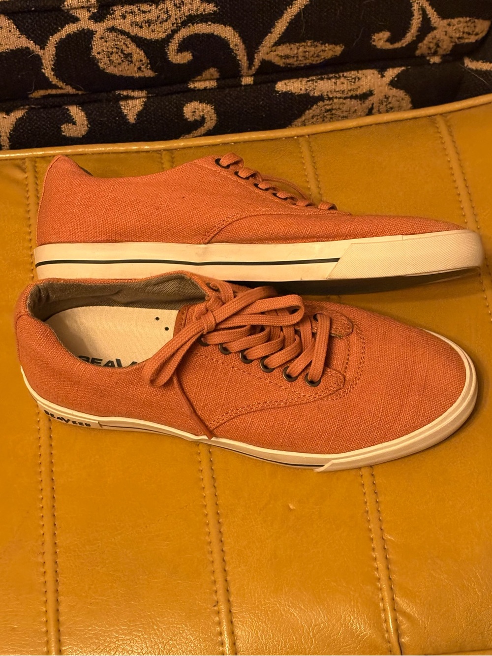 Casual Canvas Sneakers - Rust Orange